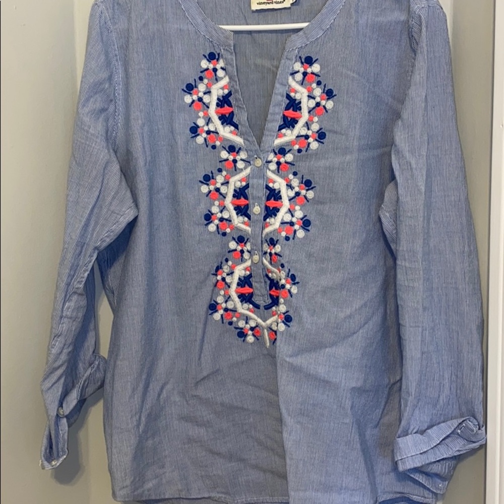 Vineyard Vines 3/4 Button Down Top